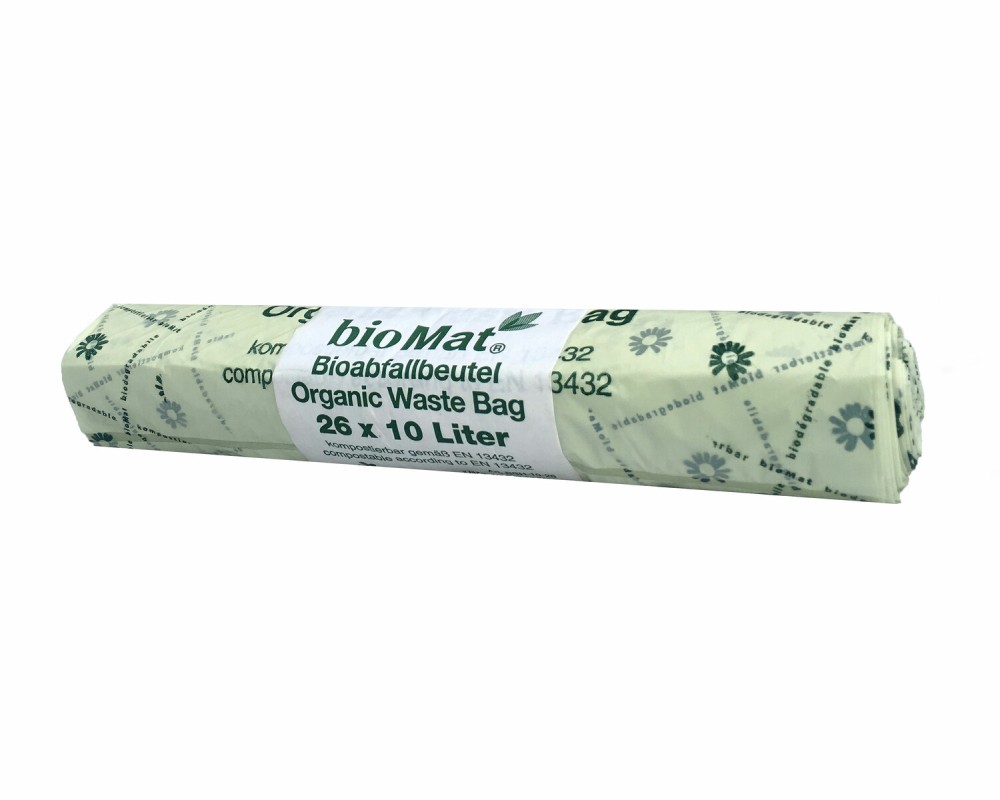 kompostierbare Bioabfallbeutel 10L mit Henkel 44x50cm- 26 Stk-