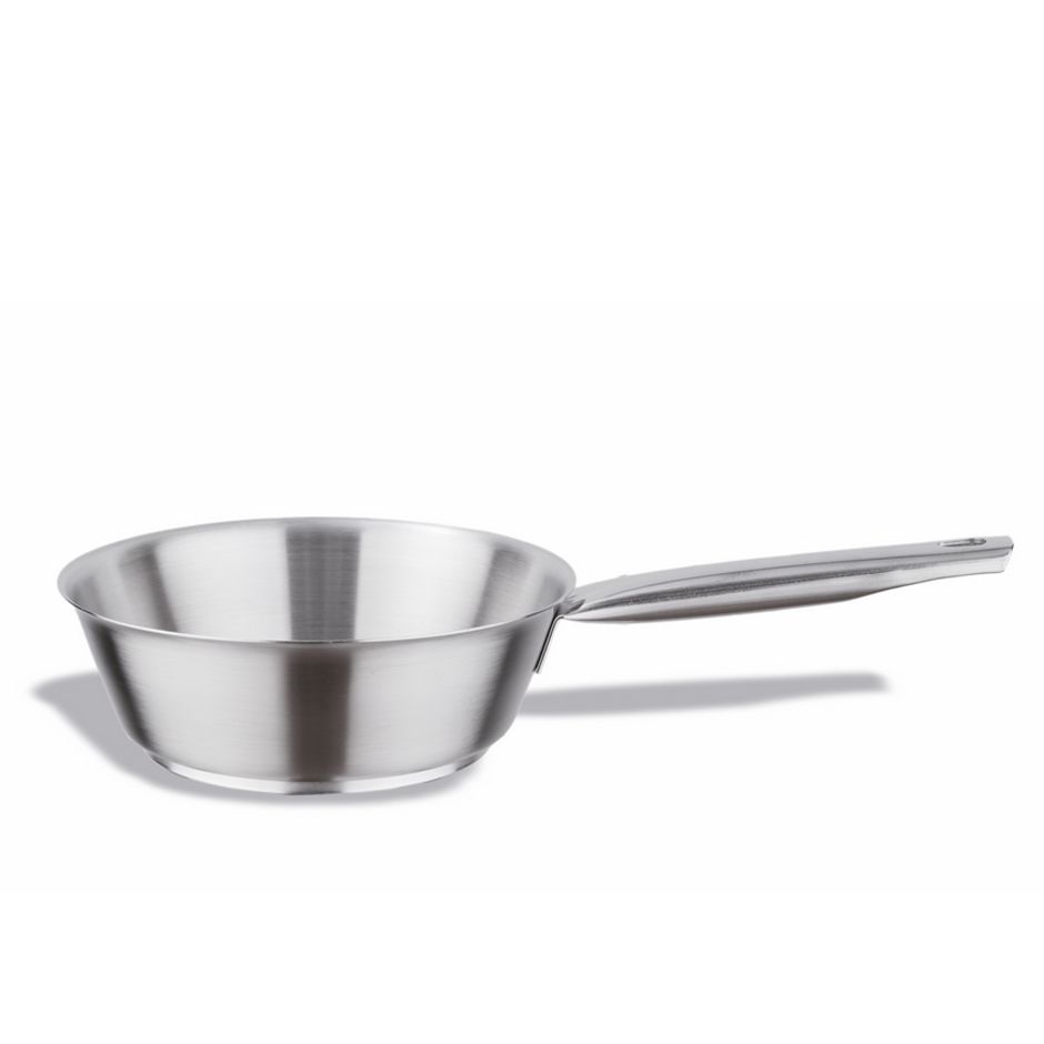 Konische Stielkasserolle  Edelstahl  Durchmesser 24 cm  Hhe 7-5 cm