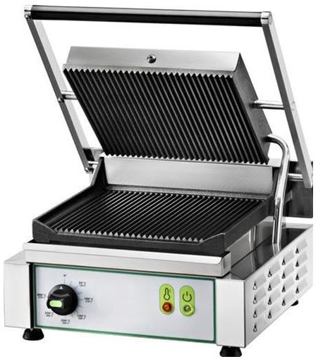 Kontaktgrill  einzelplatte  gerillt  Gusseisen  B 420 mm x T 360 mm x H 200 mm
