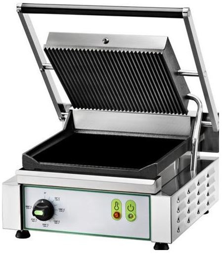 Kontaktgrill  einzelplatte  glatt  Gusseisen  B 420 mm x T 360 mm x H 200 mm