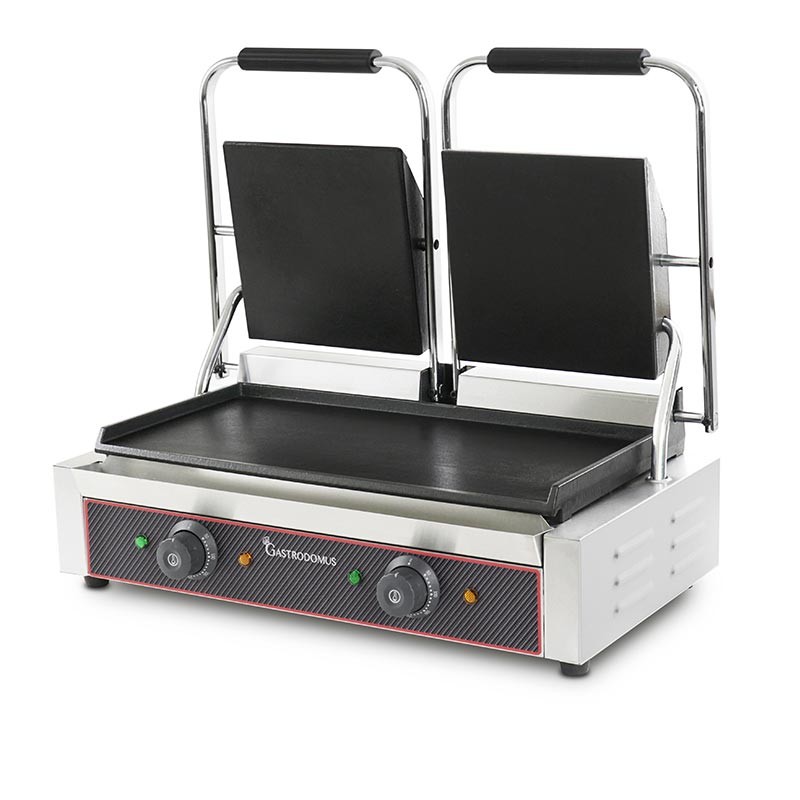 Kontaktgrill  glatt  Gusseisen  B 570 mm x T 380 mm x H 210-520 mm