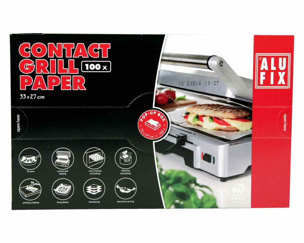Kontaktgrillpapier 33x27 cm Einlage fr Kontaktgrill beschichtet 100 Stk-