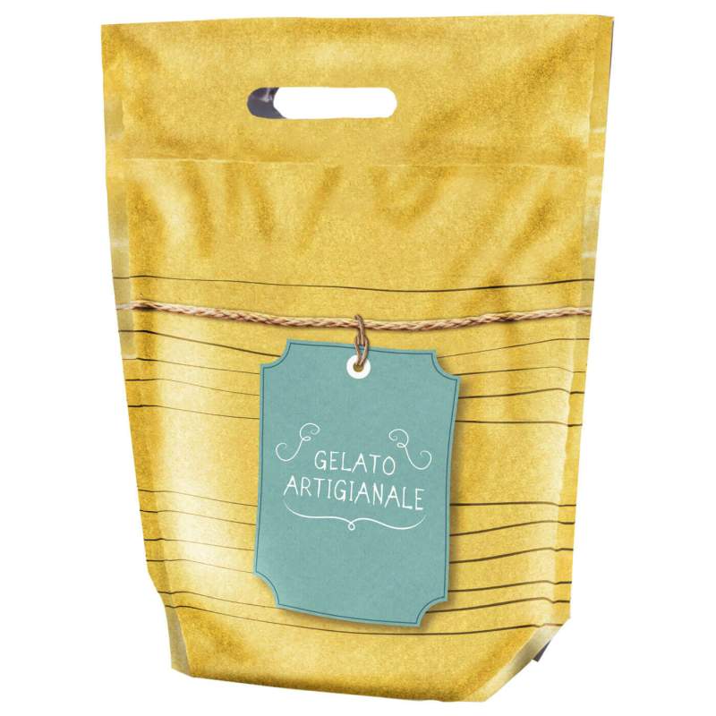 Khlbeutel fr Eisbecher Kunsthandwerk Gelato Artigianale ca- 26x32 cm- 15 Stk-