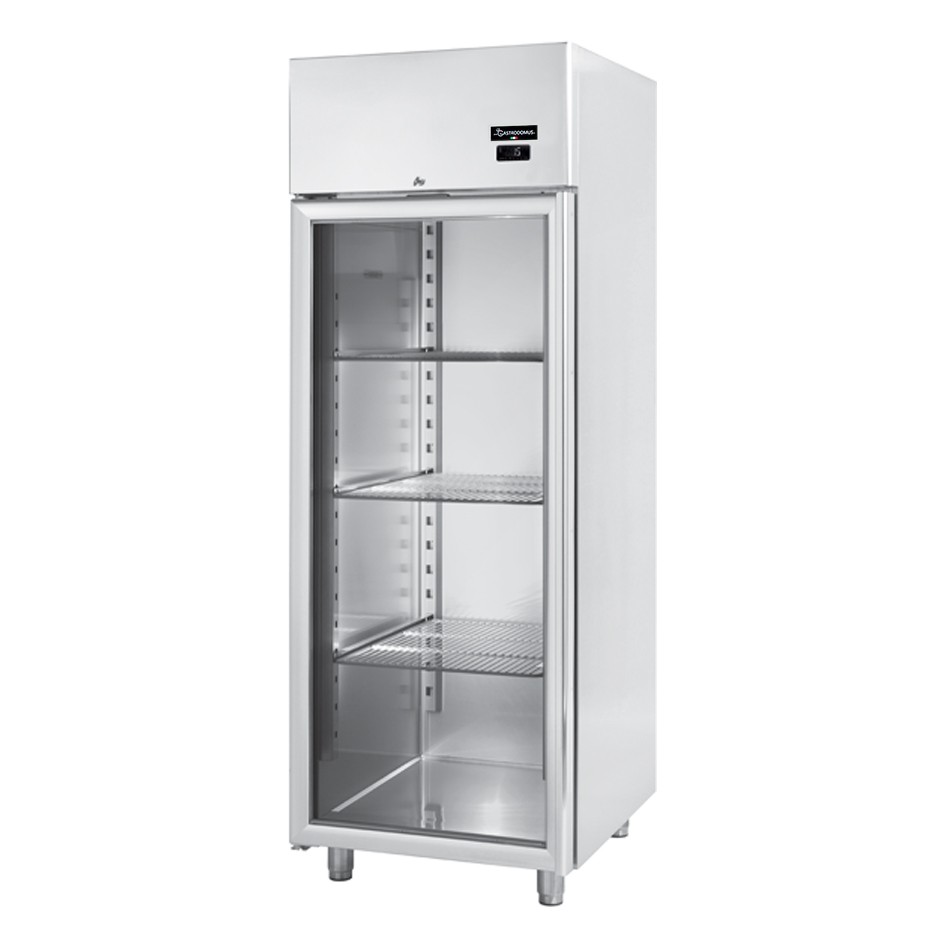 Kühlschrank (600 Liter)- Edelstahl- Glastür- Umluftkühlung- Temperatur -2-C -+10-C
