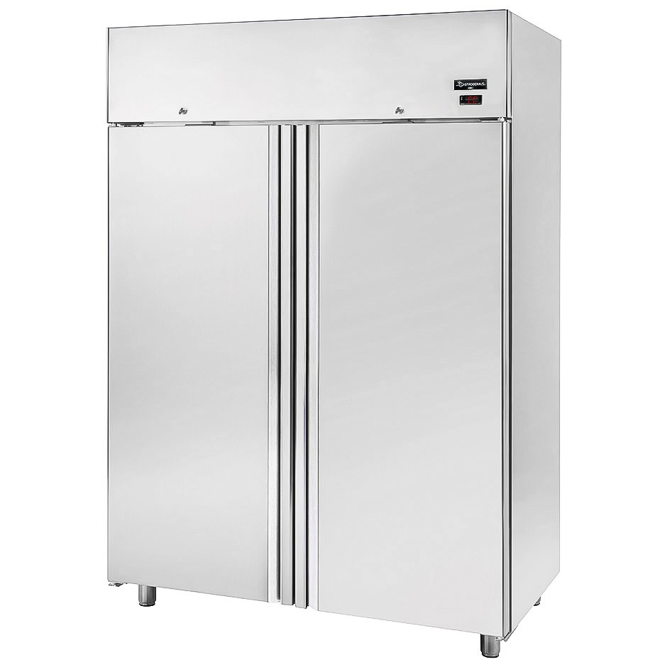 Kühlschrank mit Umluftkühlung aus Edelstahl 2 Türen 1200 L Temperatur -2-C-+10-C