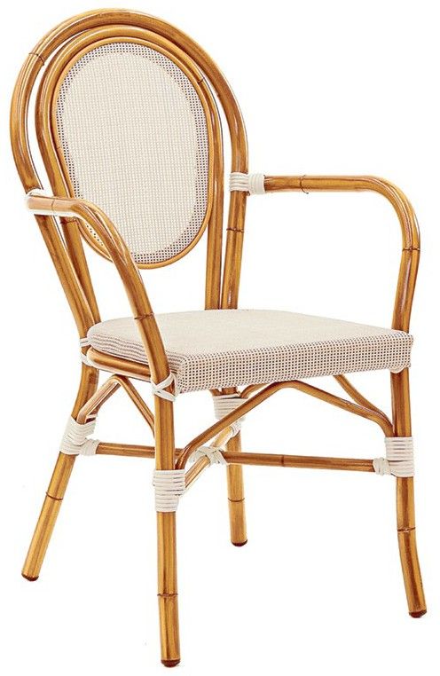 Love Stuhl – Aluminium – lackiert – Bambus – Sitzfläche und Rückenlehne – Textilene