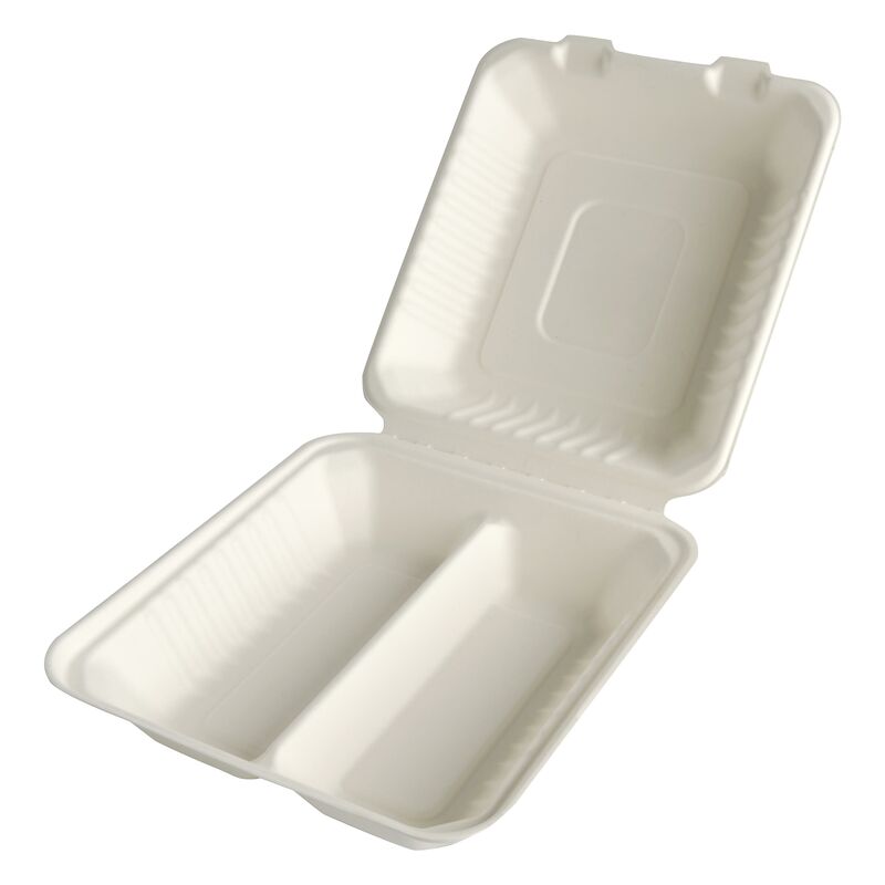 Menboxen aus Zuckerrohr PURE 2-geteilt 7-7 x 20 x 22 cm weiss- 25 Stk-