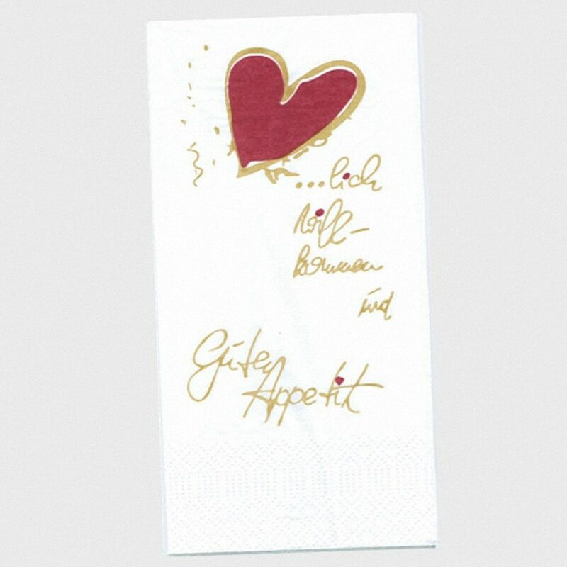 Motivservietten Herzlich willkommen und Guten Appetit- 33x33cm- 250 Stk-