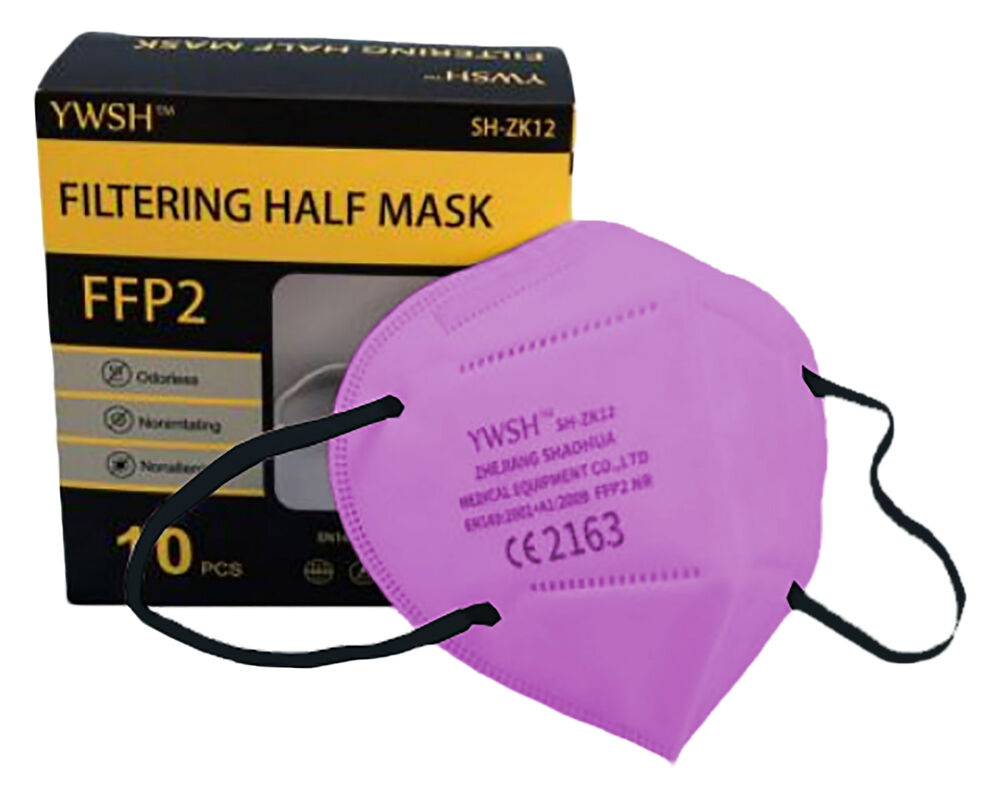 Mundschutzmasken FFP2 einzeln verpackt mit Nasenbgel rosa- 10 Stk-