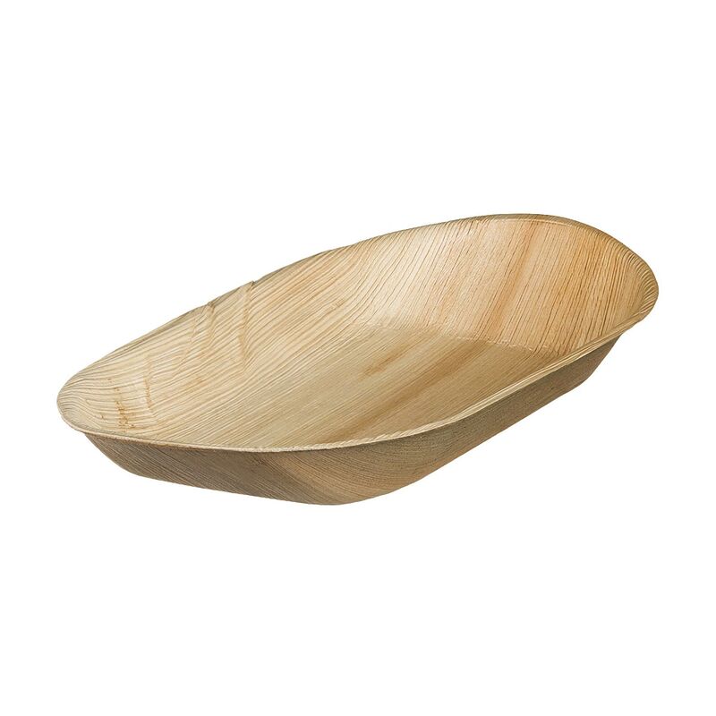 Palmblattschale SCHIFF TESSERA 30 x 15 cm 750ml rund- 10 Stk-
