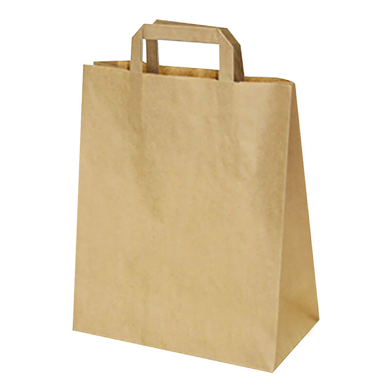 Papiertragetaschen 39 x 32 x 16 cm mit EAN-Code braun- 50 Stk-