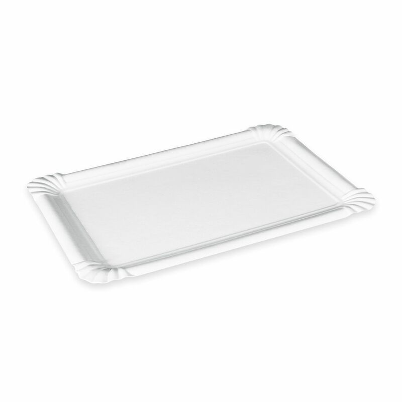 Pappteller Kuchenteller Imbissteller Teller Recycling 17 x 25 cm weiss- 250 Stk-
