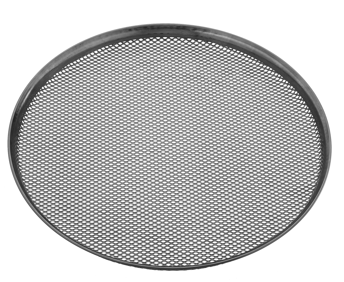 Pizzablech  Edelstahl  perforiert  rund  Durchmesser 30 cm  H 2 cm  Serie Giotto
