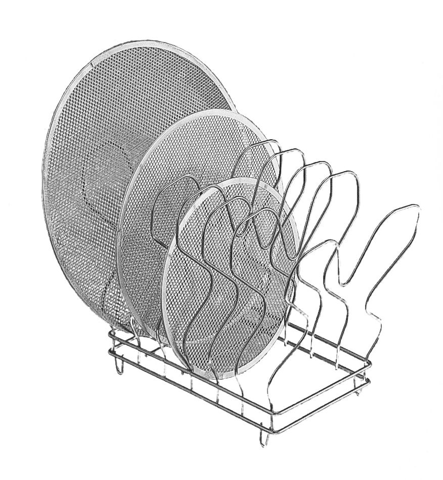 Pizzablechhalter  Edelstahl  horizontal  40 x 30 cm