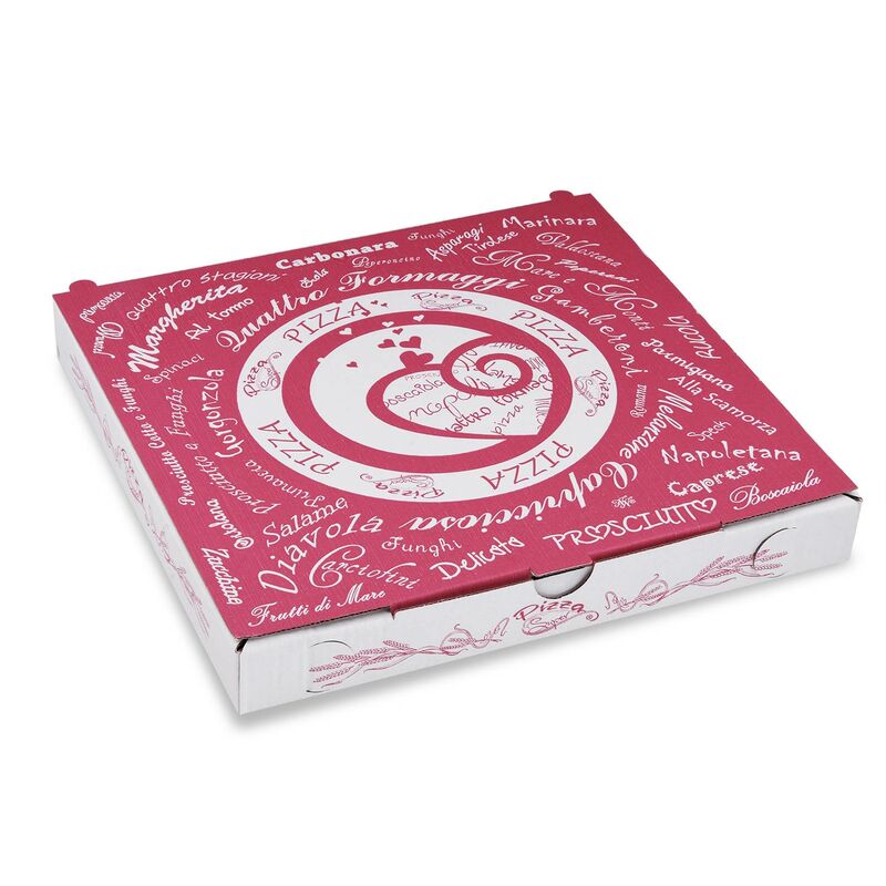 Pizzakarton aus Mikrowellpappe mit neutralem Motiv- 24 x 24 x 3 cm- 100 Stk-