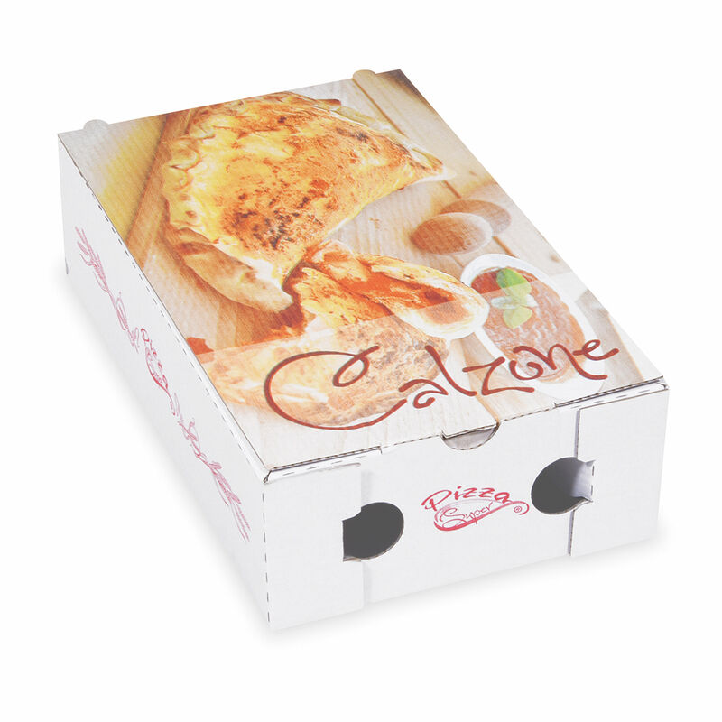 Pizzakarton CALZONE mit neutralem Motiv- 27 x 16-5 x 7-5 cm- 100 Stk-