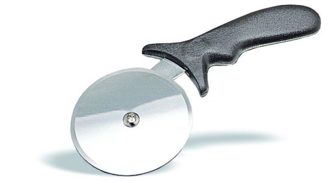 Pizzaroller  Edelstahl  Durchmesser 10 cm  Klingenlnge 24 cm