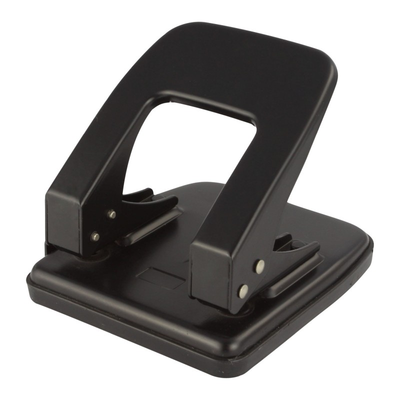 Premium Brolocher mit Anschlagschiene fr 35 Blatt Metallgehuse- schwarz