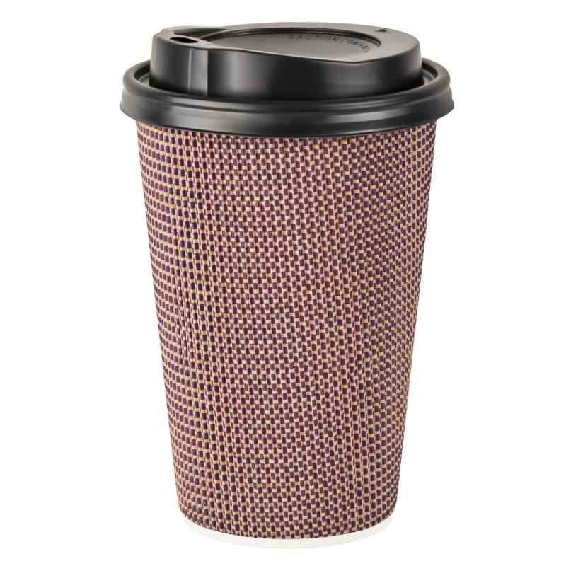 Premium Doppelwand Kaffeebecher CoffeeToGo mit Trinkdeckel 400-510ml- 100 Stk-