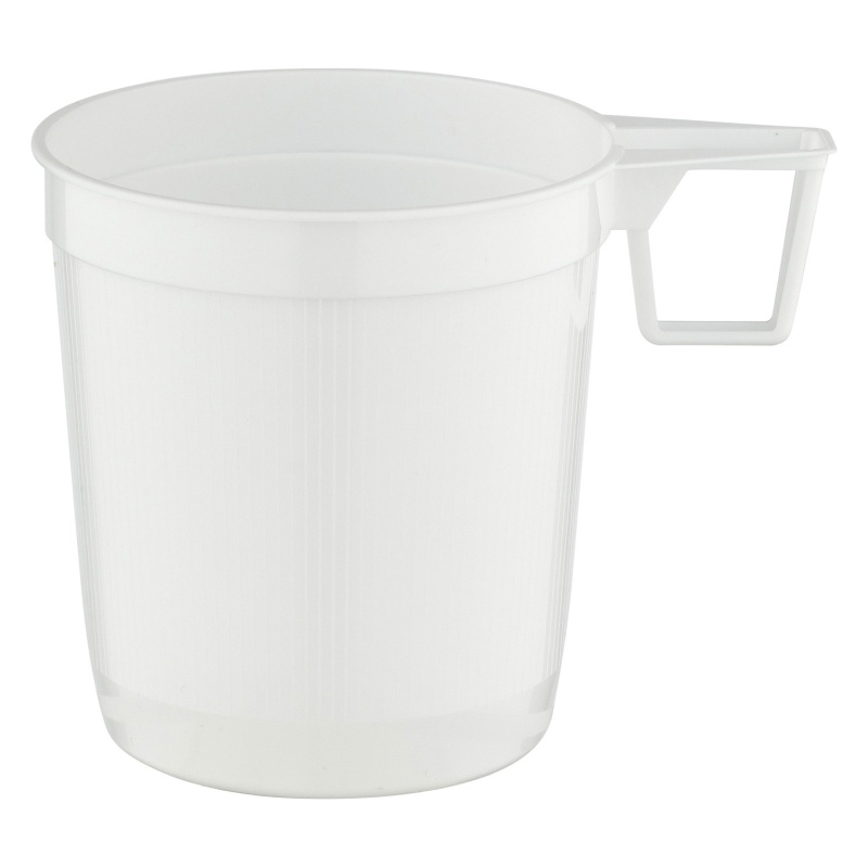 Premium Henkeltasse Kaffeetasse XXL 0-25l - 250ml weiss PS- 40 Stk-