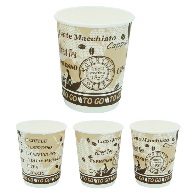 Premium Kaffeebecher Doppelwand- Coffee to go- beschichtet- 200 ml- 35 Stk-