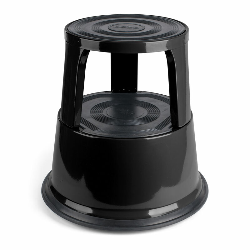PROFI Rollhocker Elefantenfuss Rolltritt Stufe Step Metall- schwarz-Tv-GS