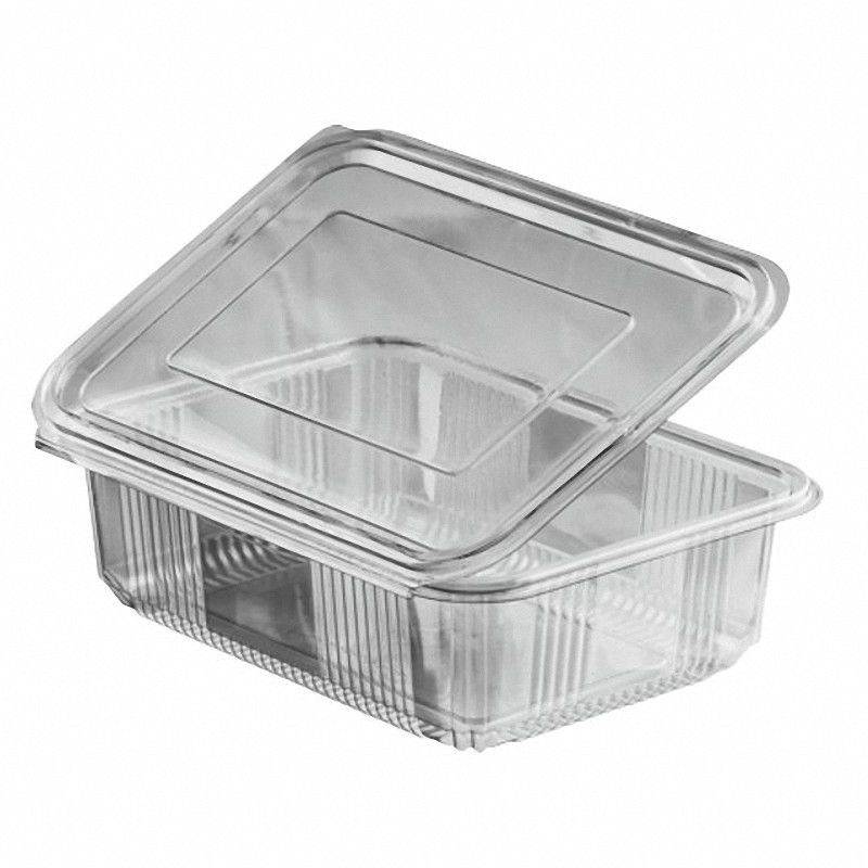Rechteckbecher klar mit Deckel 1500 ml (PET)- 50 Stk-