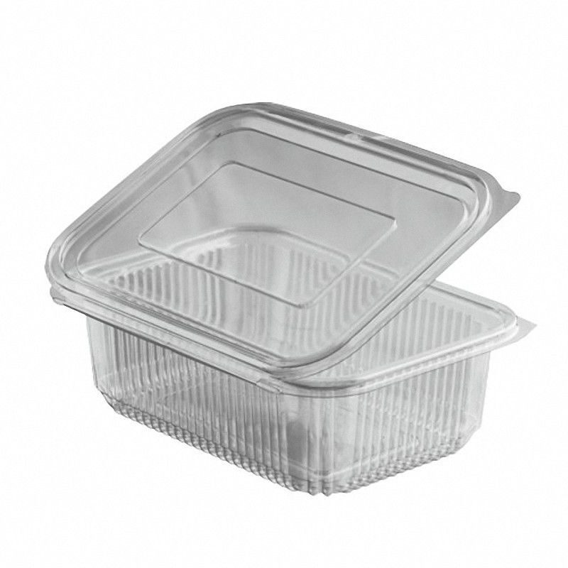 Rechteckbecher klar mit Deckel 750 ml (PET)- 50 Stk-