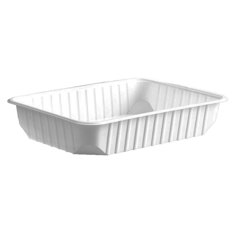 Rechteckschalen weiss- 500 ml (PP)- 50 Stk-