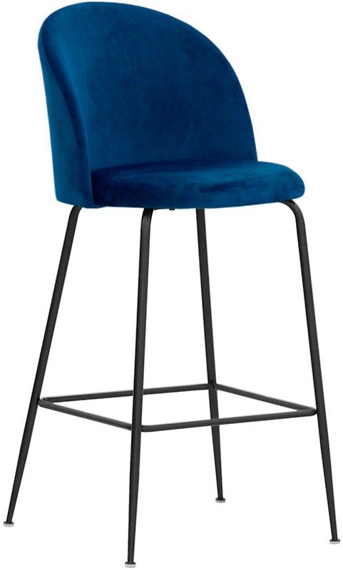 Reichhaltiger Hocker mit lackiertem Metallgestell und Samtbezug unter Ladeneinrichtung > Stühle > Metallstühle