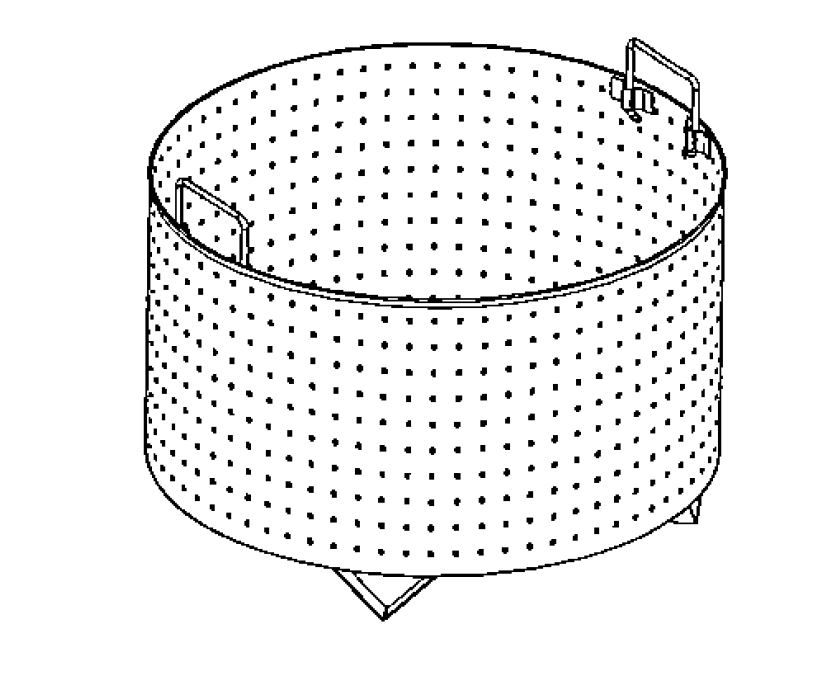 Reiseinsatz  1 Fach  Kochkessel 100 L  Lochdurchmesser 3 mm