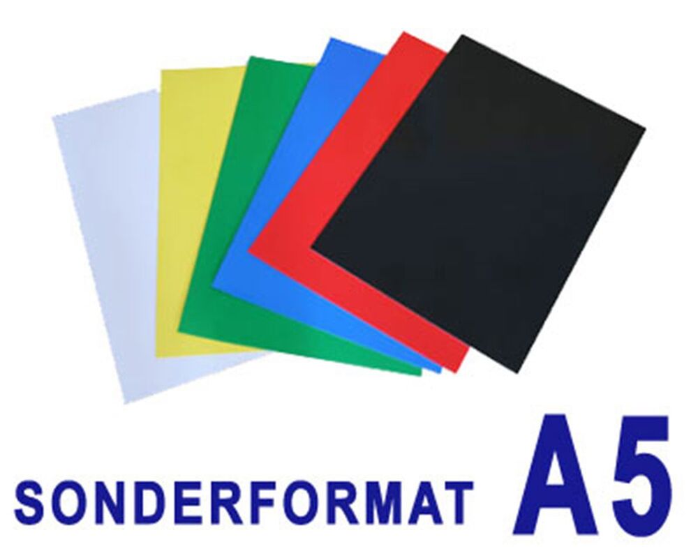 Rckwnde - Deckbltter Chromo glossy- 250gr-m2- fr A5- schwarz- 25 Stk-