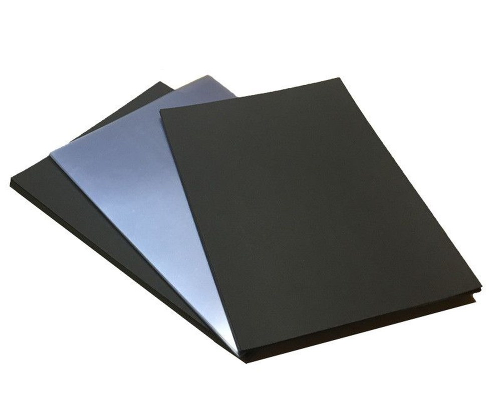 Rückwände schwarz und Deckblätter transparent A4- 50 Stk-