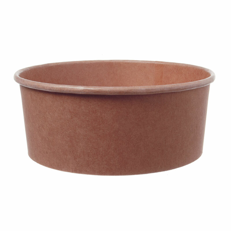 Salatschalen Feinkostschalen braun aus Pappe mit PLA beschichtet 1200ml- 50 Stk-