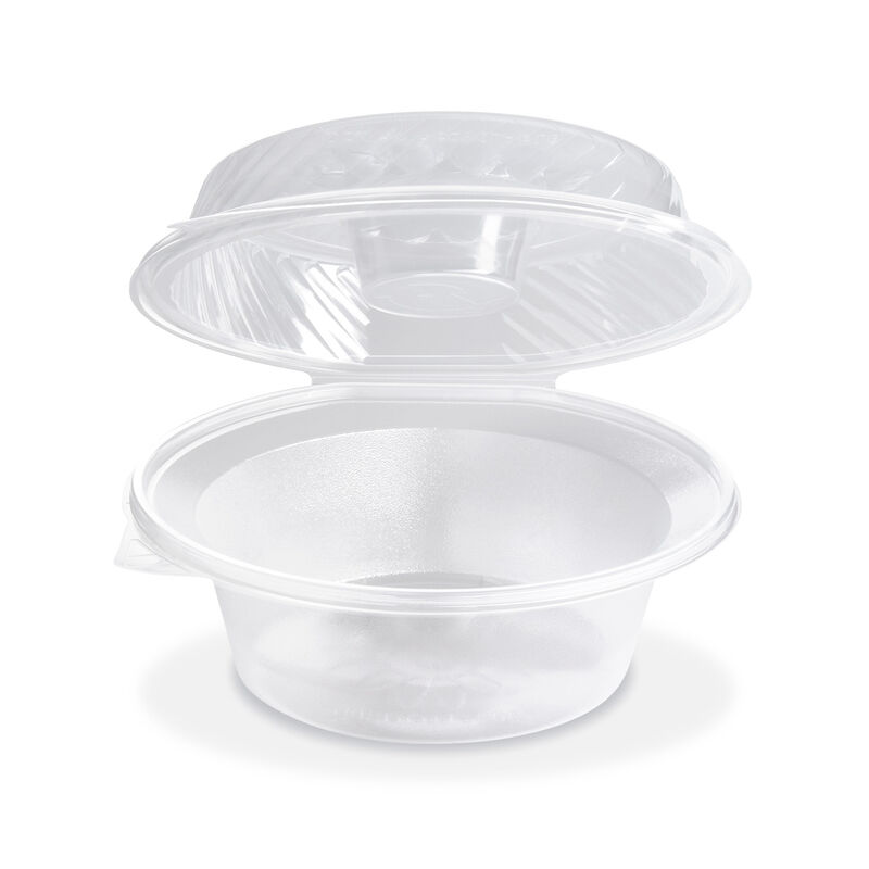 Salatschalen klar mit Dipfach im Domdeckel 2100ml- PP- 25 Stk-
