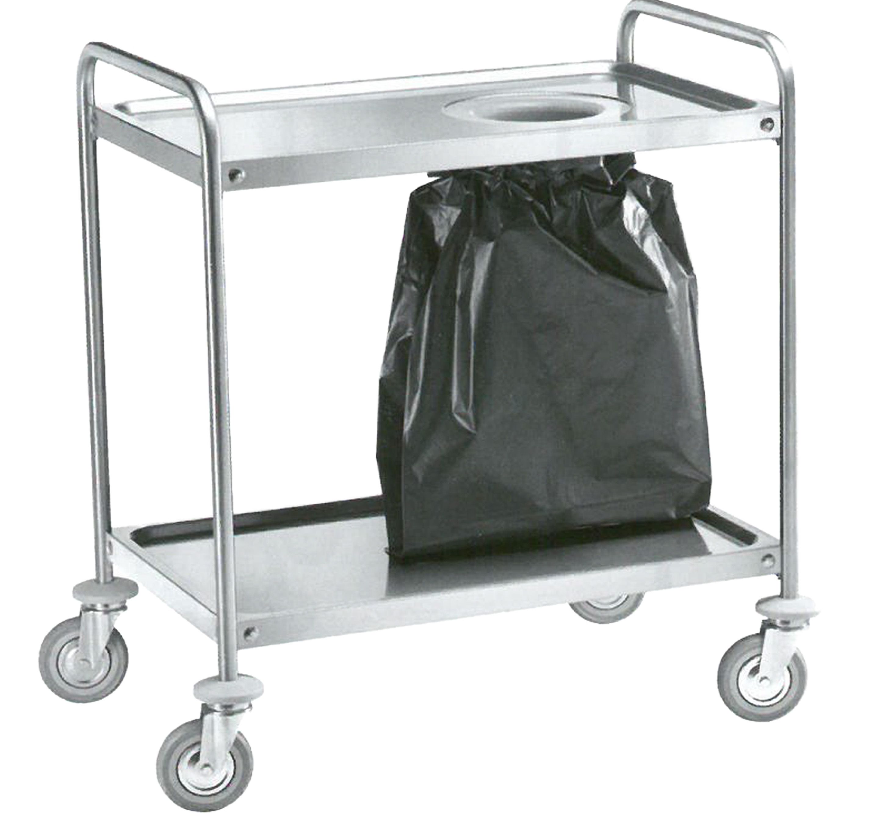 Servicewagen  Edelstahl  gelocht  B 900 mm x T 600 mm x H 940 mm