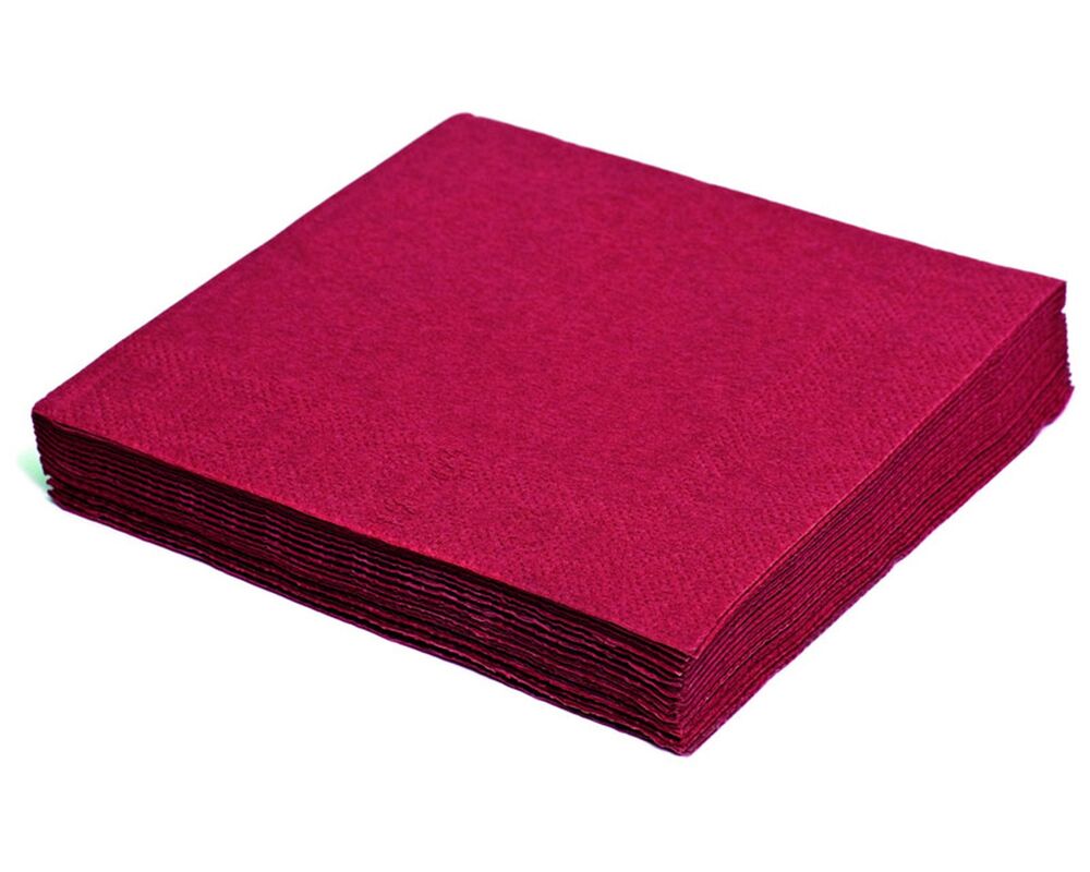 Servietten 24 x 24 cm 1-4 -Falz- 2-lagig bordeaux- 250 Stk-