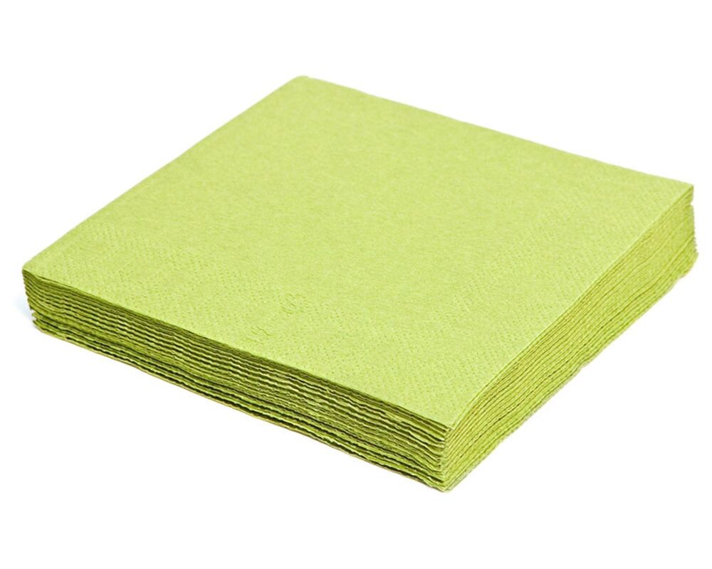 Servietten 33 x 33 cm 1-4 -Falz- 2-lagig gelbgrn- 250 Stk-