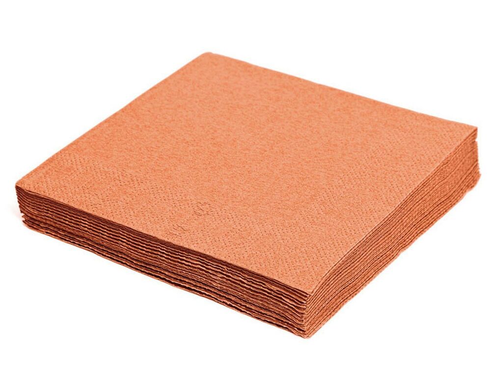 Servietten 33 x 33 cm 1-4 -Falz- 3-lagig apricot- 250 Stk-
