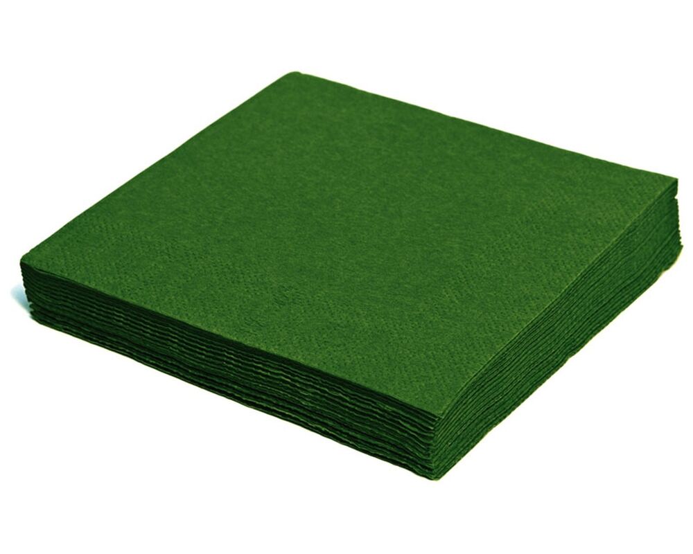 Servietten 40 x 40cm 1-4 -Falz- 3-lagig dunkelgrn- 250 Stk-