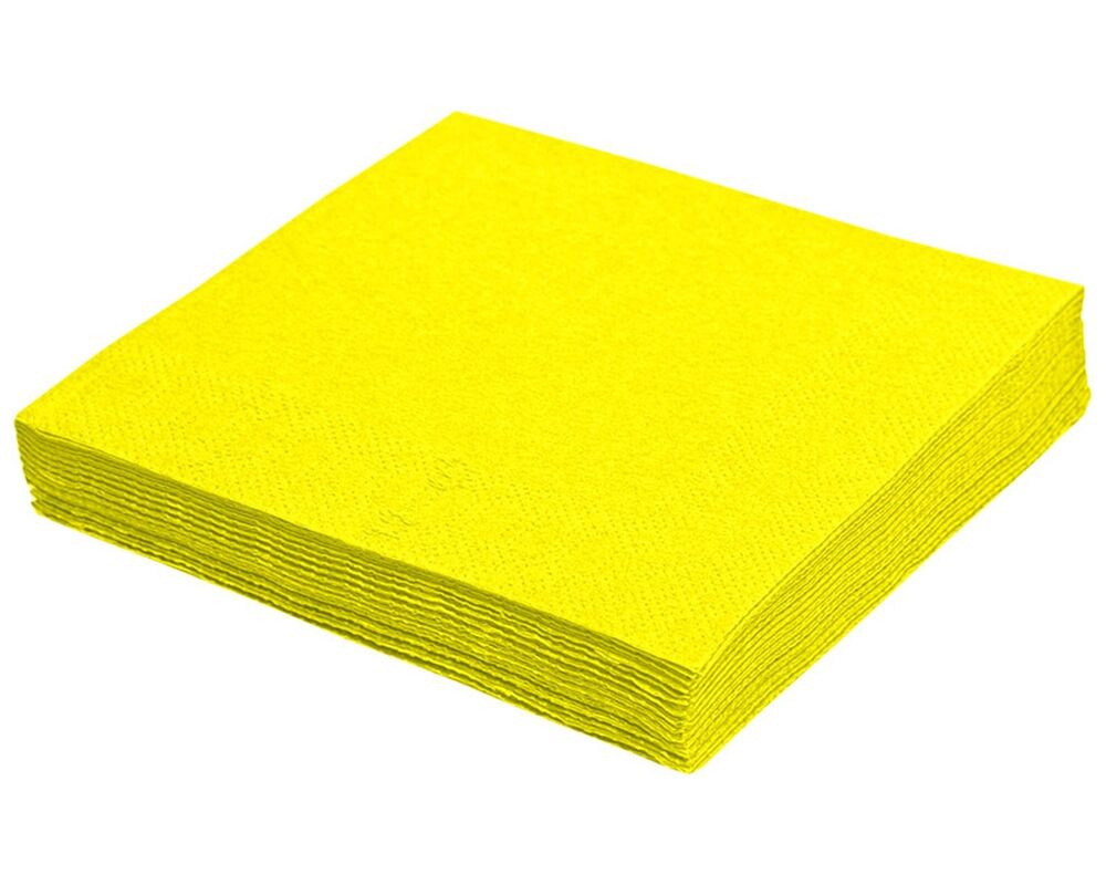 Servietten 40 x 40cm 1-4 -Falz- 3-lagig gelb- 250 Stk-
