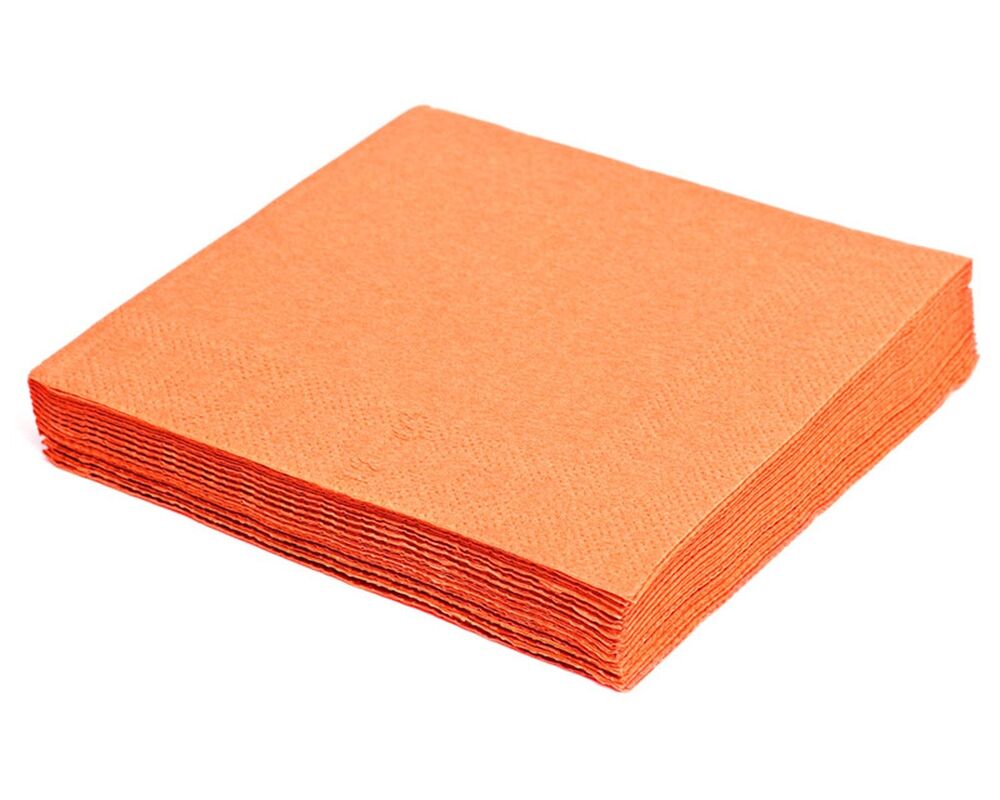 Servietten 40 x 40cm 1-4 -Falz- 3-lagig orange- 250 Stk-