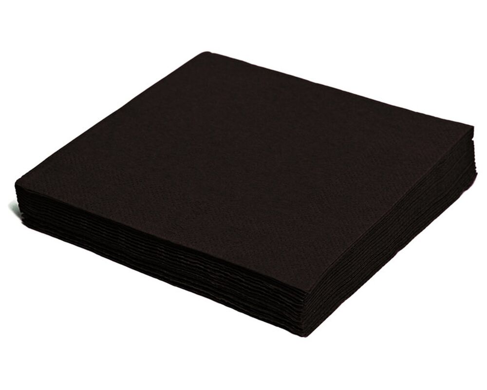 Servietten 40 x 40cm 1-4 -Falz- 3-lagig schwarz- 250 Stk-