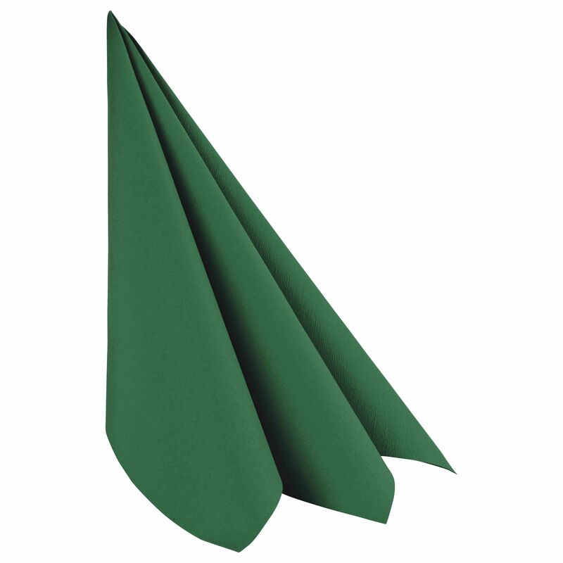 Servietten Airlaid 40x40cm 1-4 -Falz stoffhnlich hochw- dunkelgrn- 50 Stk-