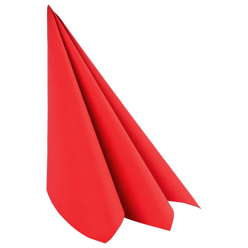 Servietten Airlaid 40x40cm 1-4 -Falz stoffhnlich- hochwertig rot- 50 Stk-