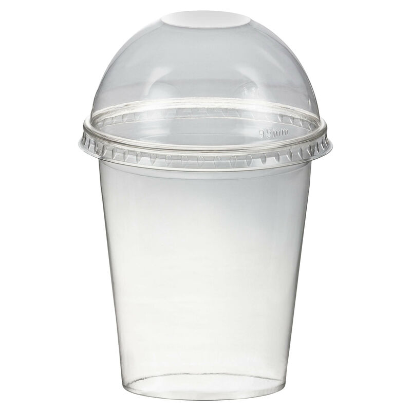 Smoothiesbecher Dessertbecher + Domdeckel 300 ml O95mm- PET- glasklar- 50 Stk-