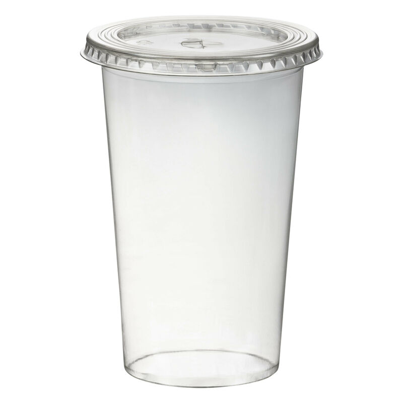 Smoothiesbecher inkl- Deckel mit Schlitz 500 ml- O 95mm- PET- glasklar- 50 Stk-