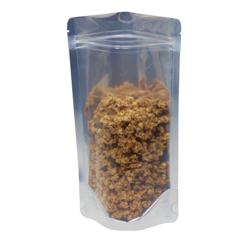 Standbodenbeutel Aluminium glnzend transparent 110x185x65mm 250ml- 1000 Stk-