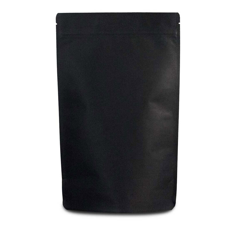 Standbodenbeutel Kraftpapier schwarz- 160x240x90mm- 750ml- 1000 Stk-