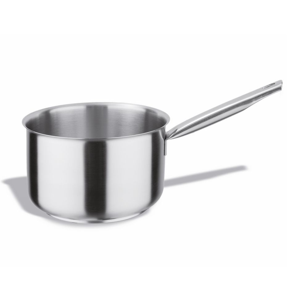 Stielkasserolle  Hochrand  Edelstahl  Durchmesser 24 cm  Hhe 14 cm
